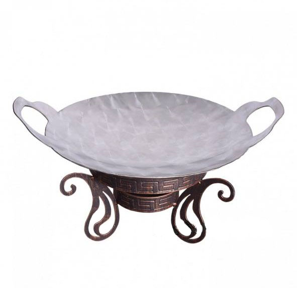 Садж из нержавеющей стали 30 см + подставка "Султан"